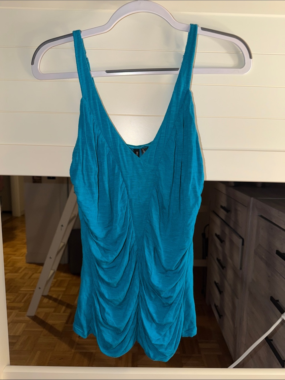 Teal Ruched Women's Tank Top - BISOU BISOU